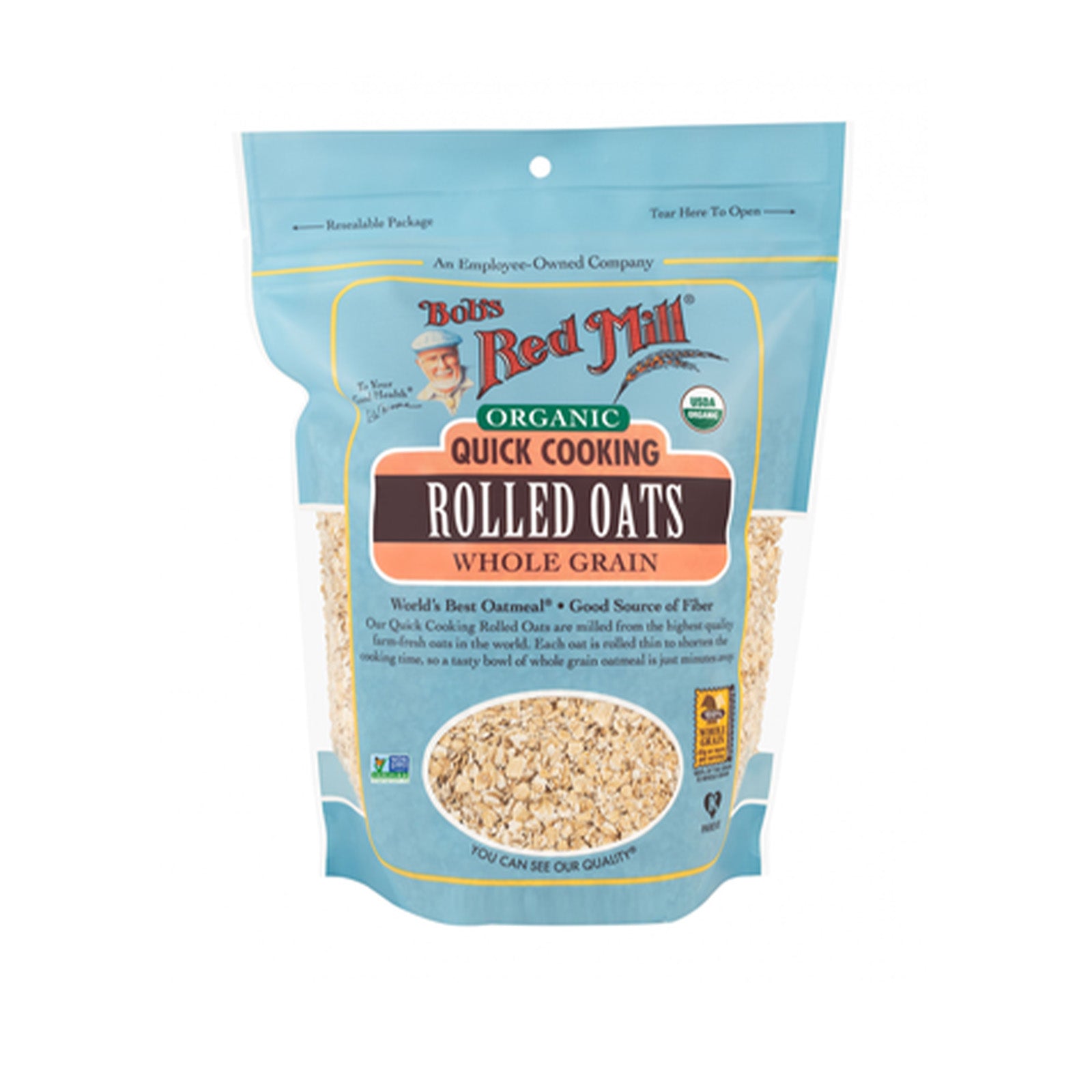 Bobs Red Mill Organic Quick Cooking Rolled Oats 907g