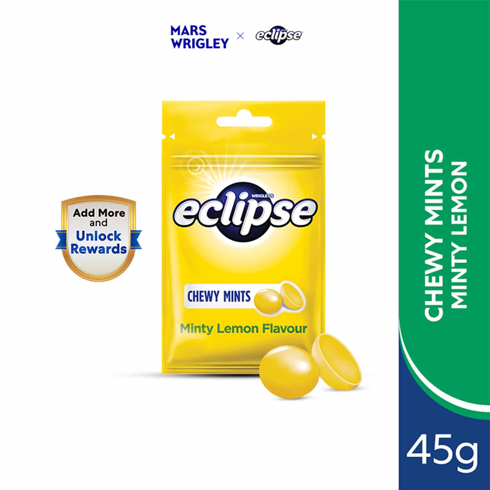 Eclipse Chewy Mints Minty Lemon 45g