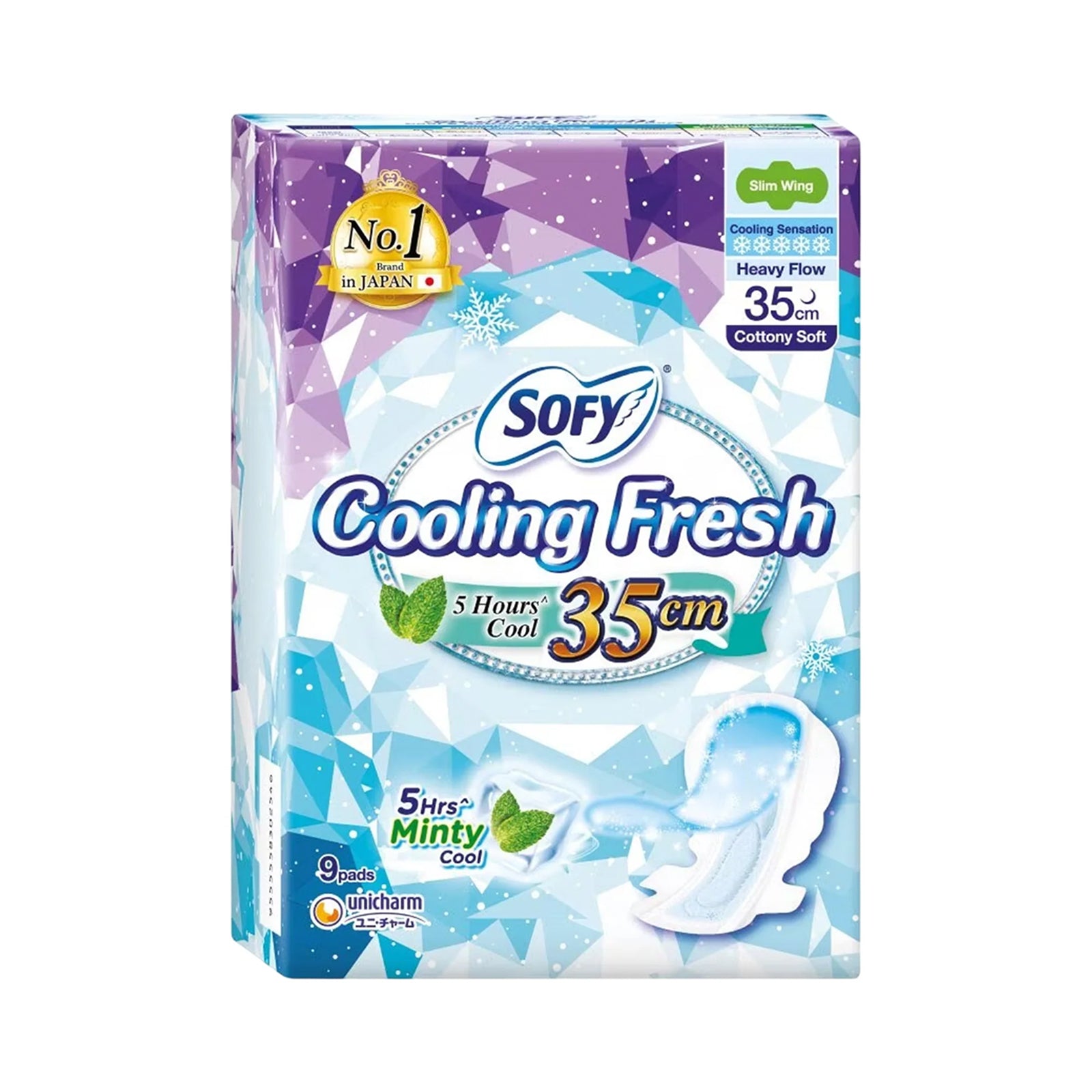 Sofy Cooling Fresh Slim Night Slim Wing 35cm 9pcs/pack