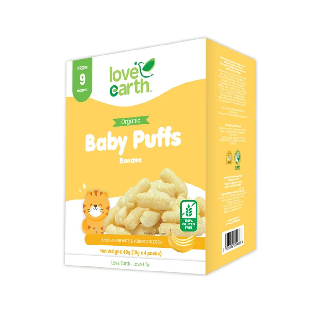 Love Earth Organic Baby Puffs Banana Flavour 40g