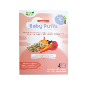 Love Earth Carrot, Tomato And Onion Baby Puff 40g