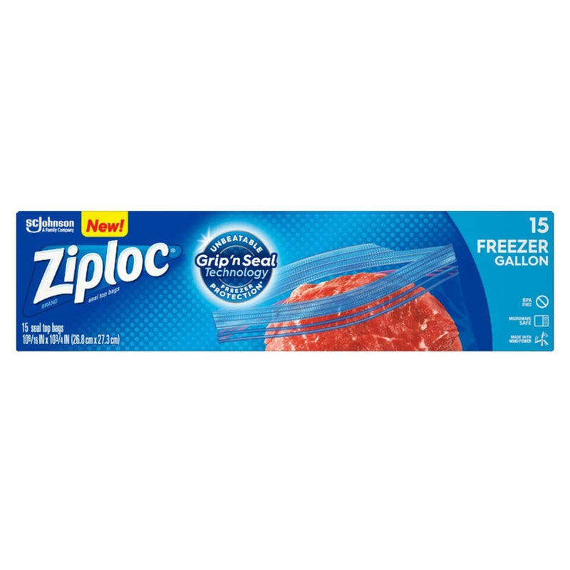 Ziploc Freezer Gallon Bag 15pcs/pack