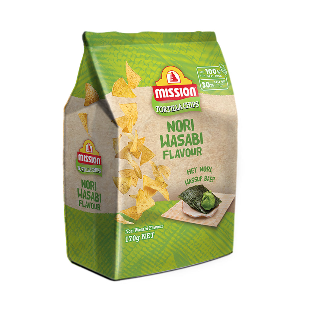 Mission Tortilla Chips Nori Wasabi Flavour 170g