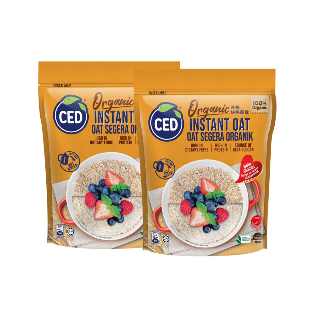 CED Organic Instant Rolled Oat (Twinpack) 500g x 2