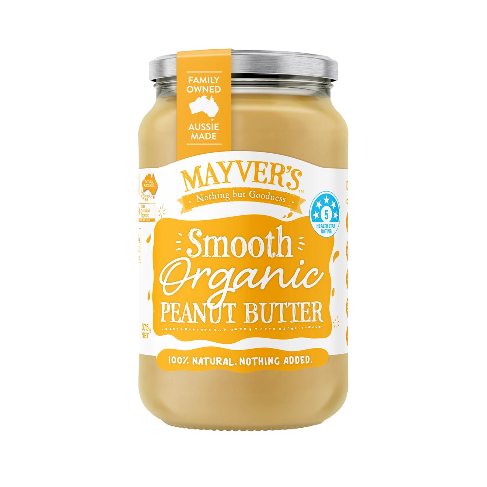 Mayver's Smooth Peanut Butter 375g