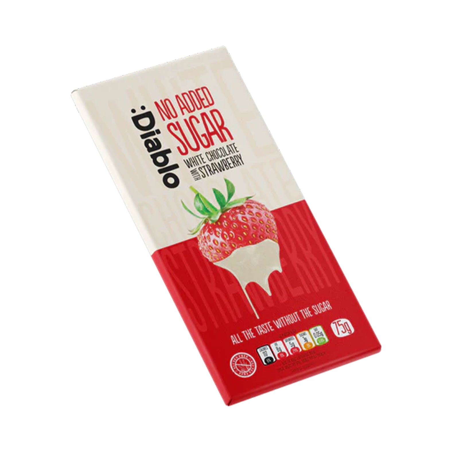 Diablo White Chocolate with Strawberry 75g