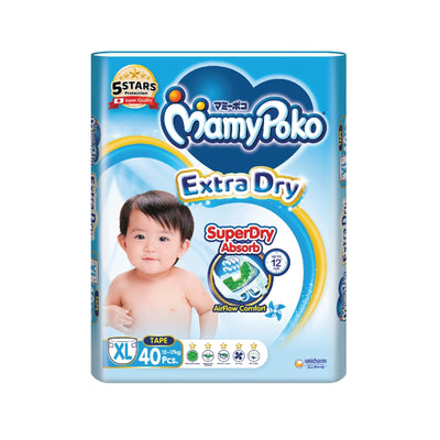 Mamypoko Open Extra Dry Diapers (Extra Large) 40pcs/pack