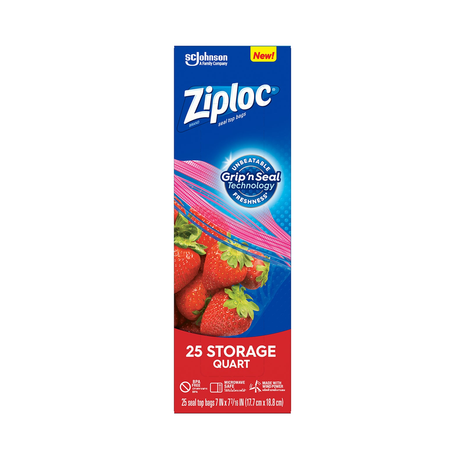Ziploc Storage Quart Bags 25pcs/pack