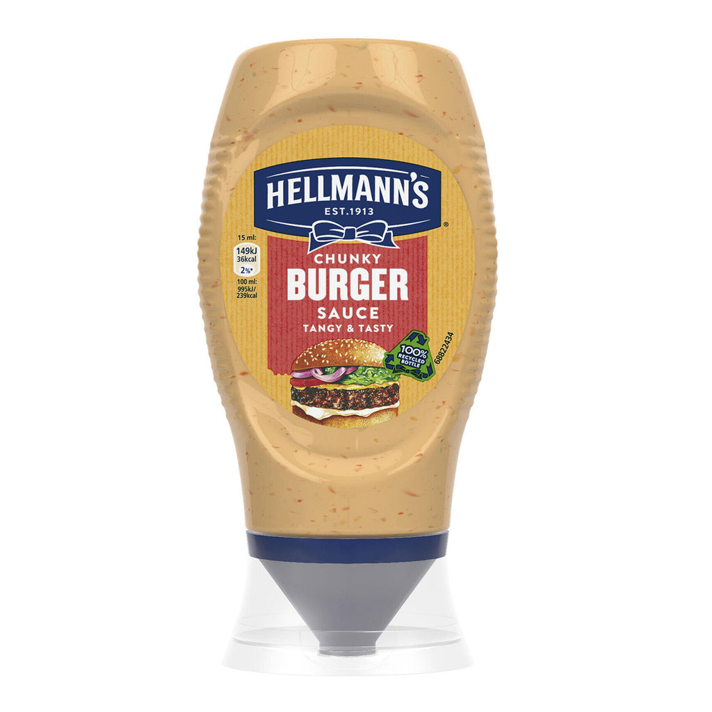 Hellmann's Chunky Burger Sauce Squeeze Bottle 256ml
