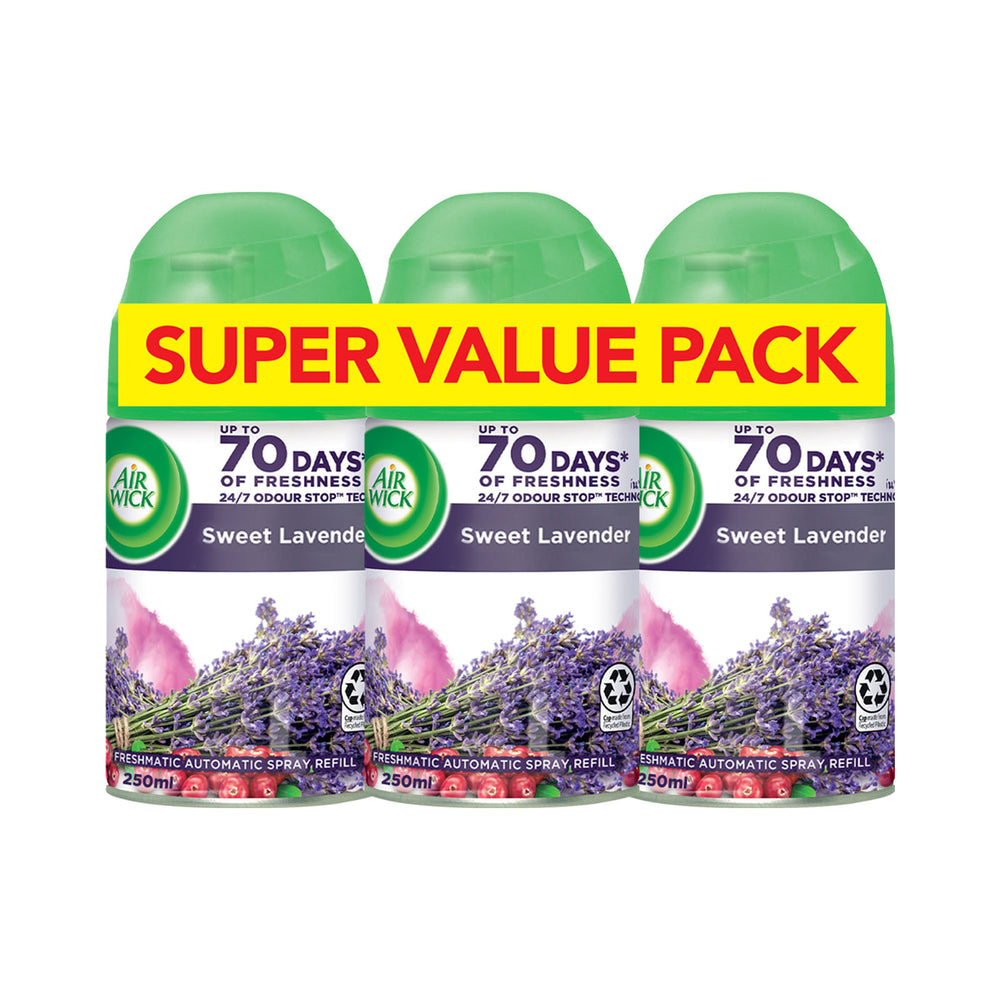 Air Wick Freshmatic Refills 2+1 Sweet Lavender 250ml