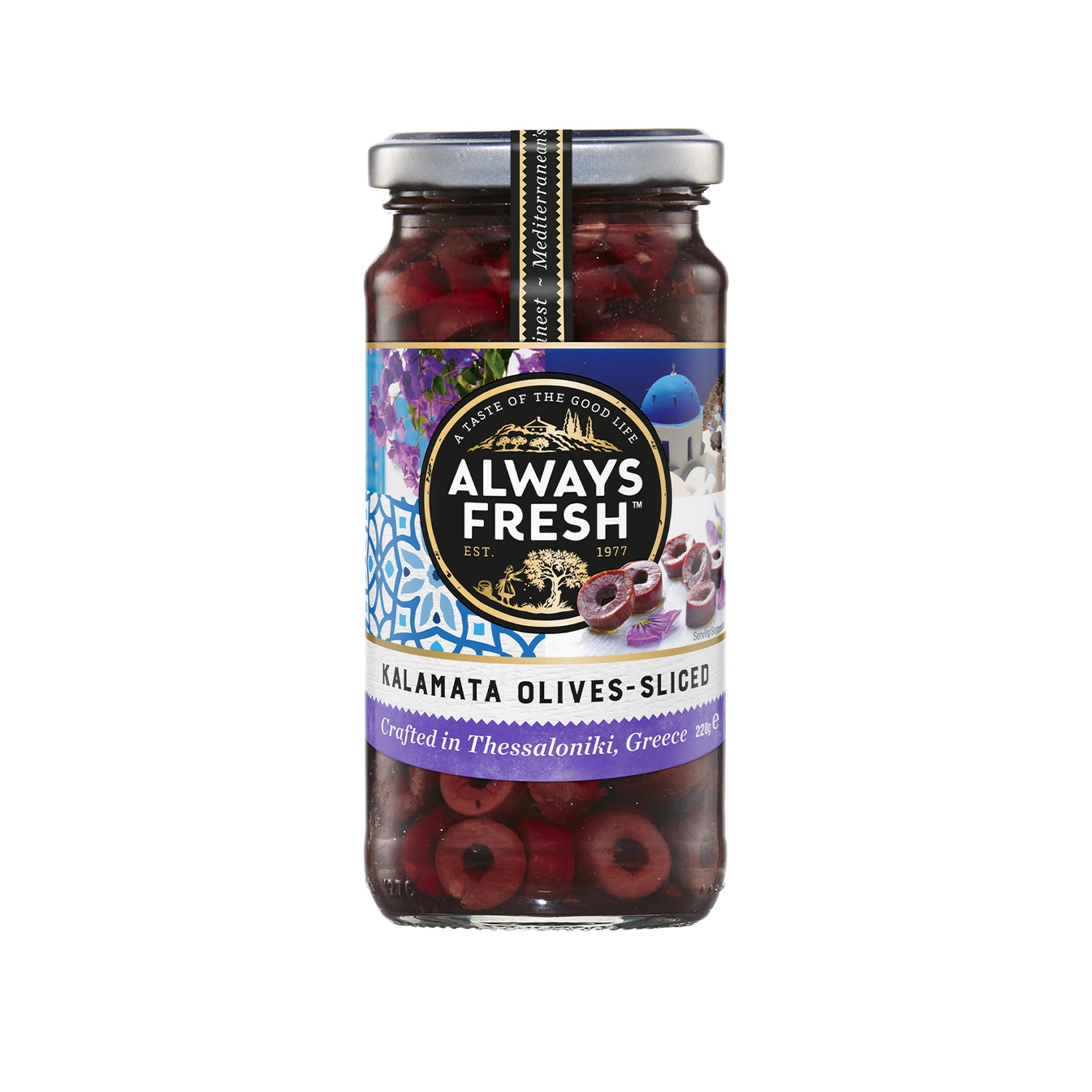 Always Fresh Sliced Kalamata Olives 220g