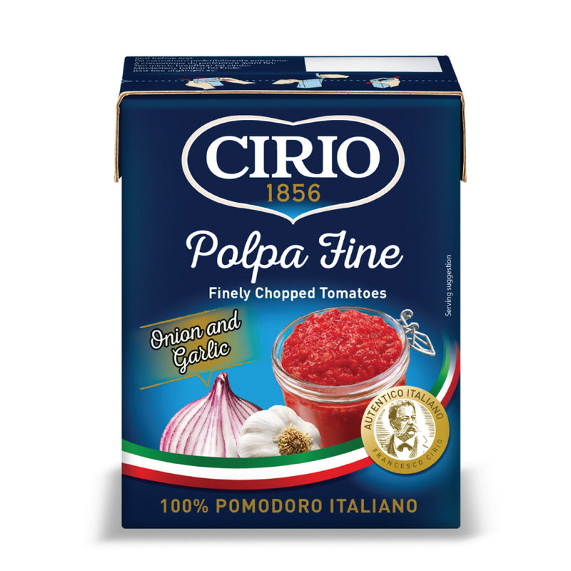 Cirio Polpa Fine Chopped Tomato Onion Garlic 390g