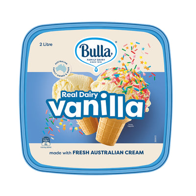 Bulla Reduced Fat Vanilla Ice Cream 2L
