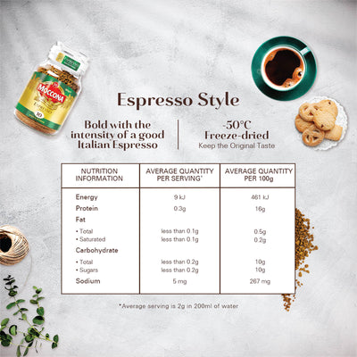 Moccona Espresso Style Intensity 10 Freeze Dried Instant Coffee 100g