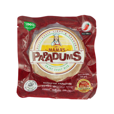 Mama's Red Chilly Papadums 100g