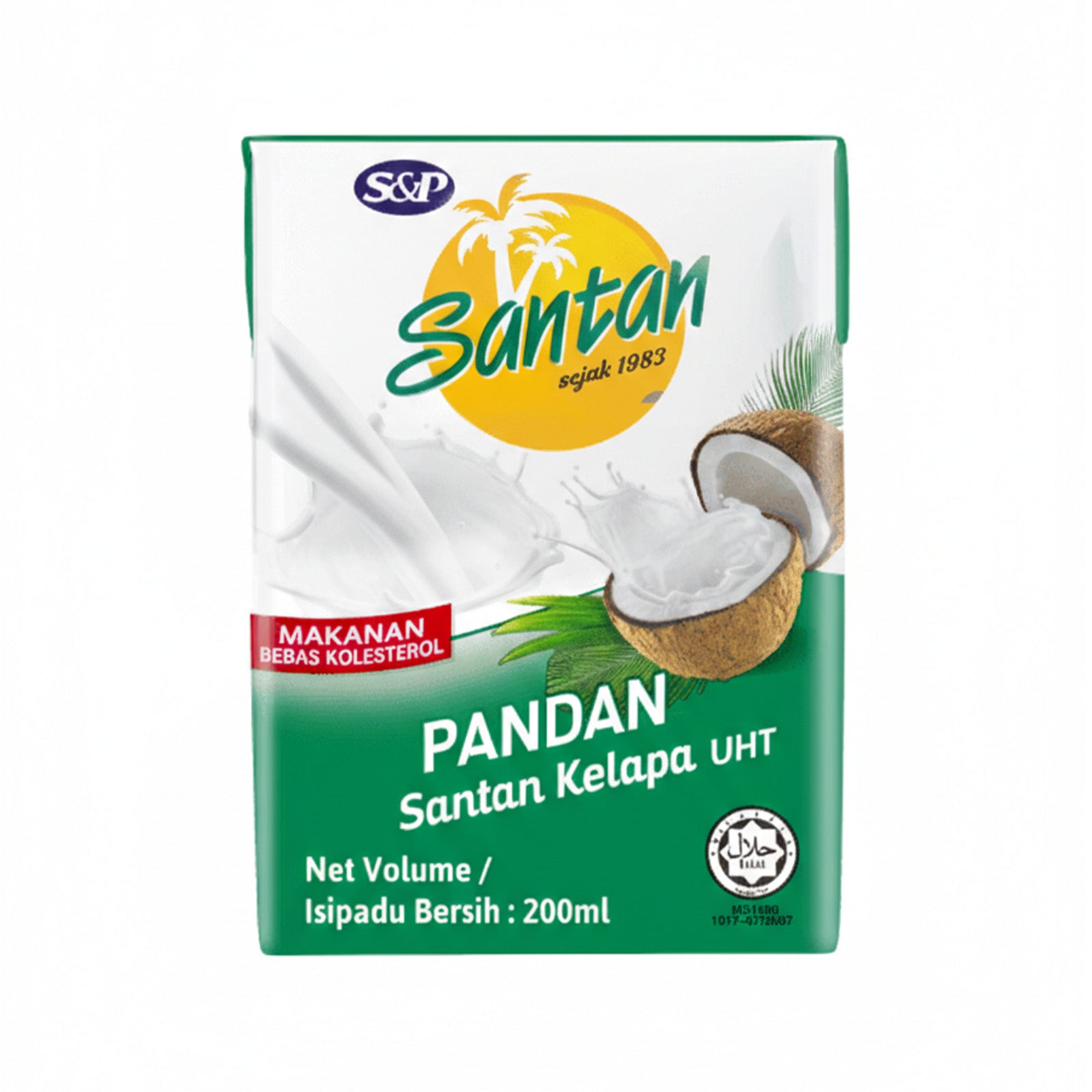 S&P UHT Pandan Coconut Milk 200ml