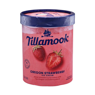 Tillamook Oregon Strawberry Ice Cream Tub 1.66L
