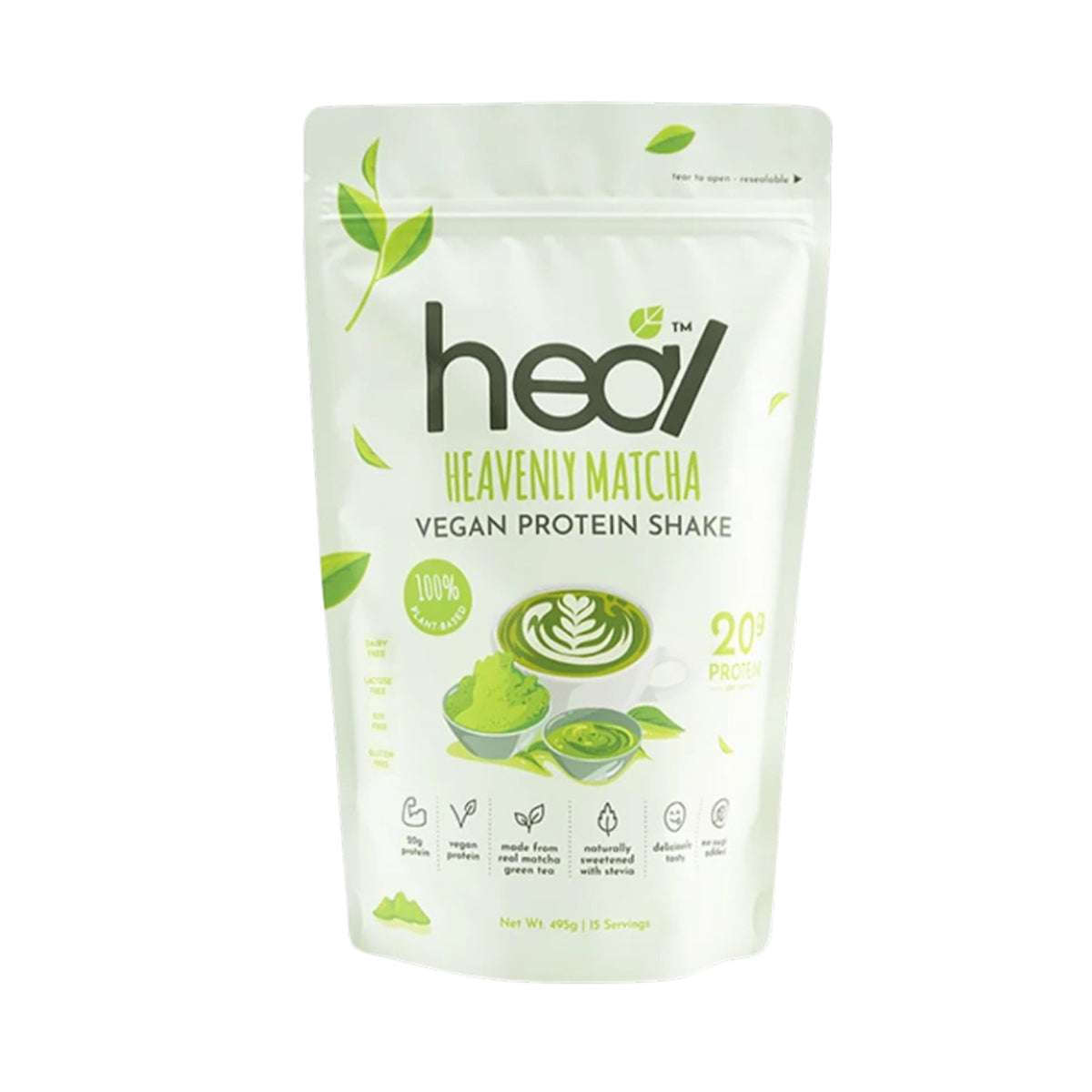 Heal Heavenly Matcha Vegan Protein 495g