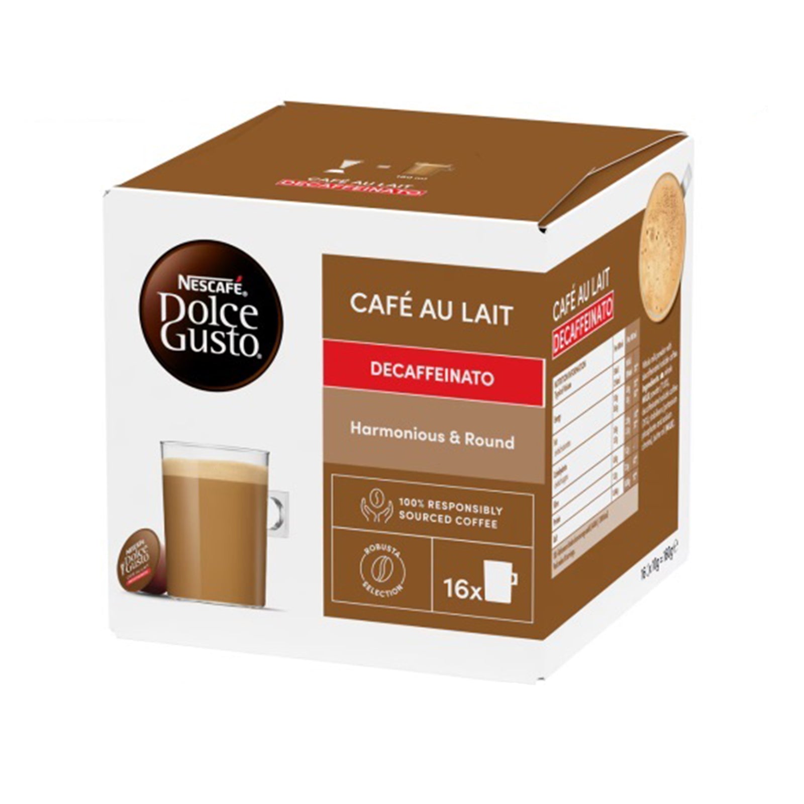 Nescafe Dolce Gusto Cafe au Lait Decaf 16pcs/pack