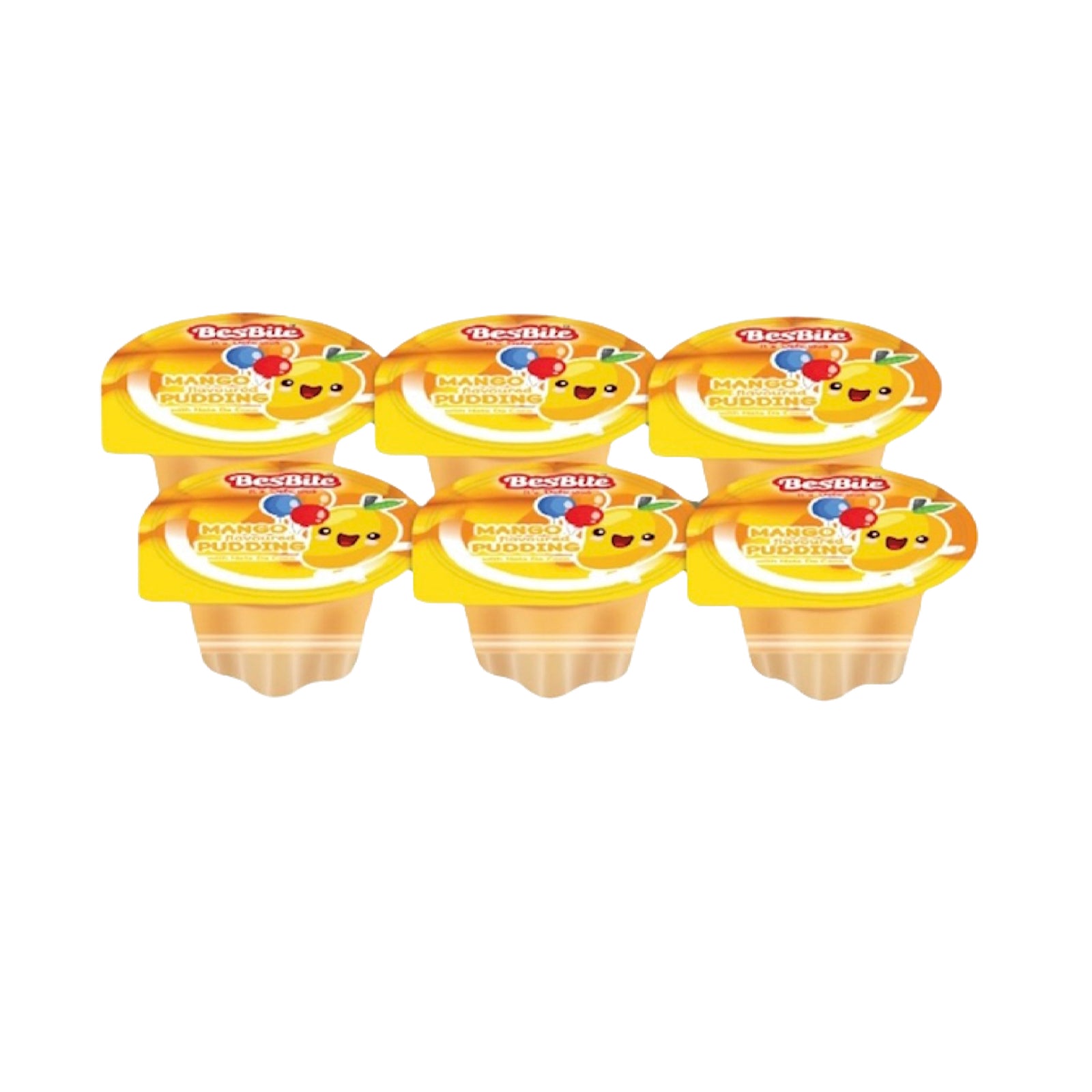 Besbite Mango Pudding with Nata de Coco 120g x 6