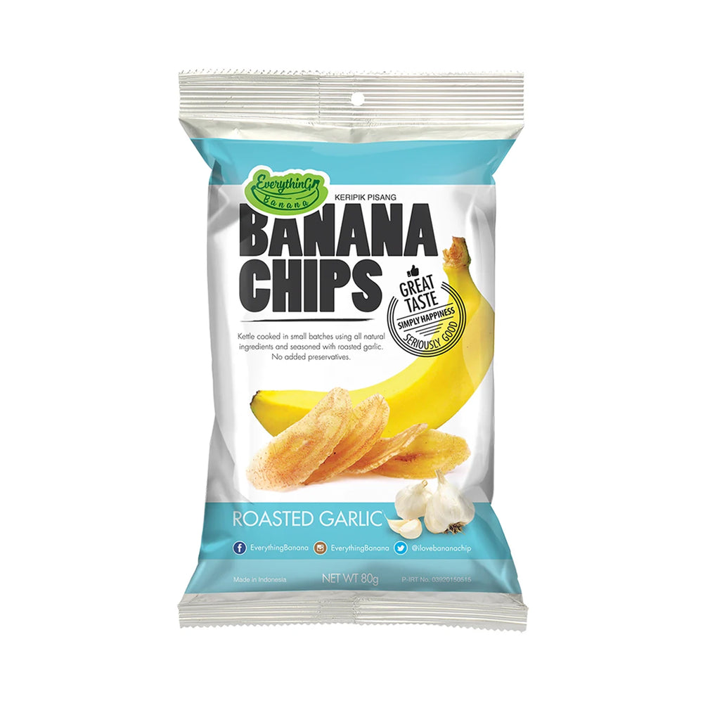 Banana Chips Roasted Garlic 80g