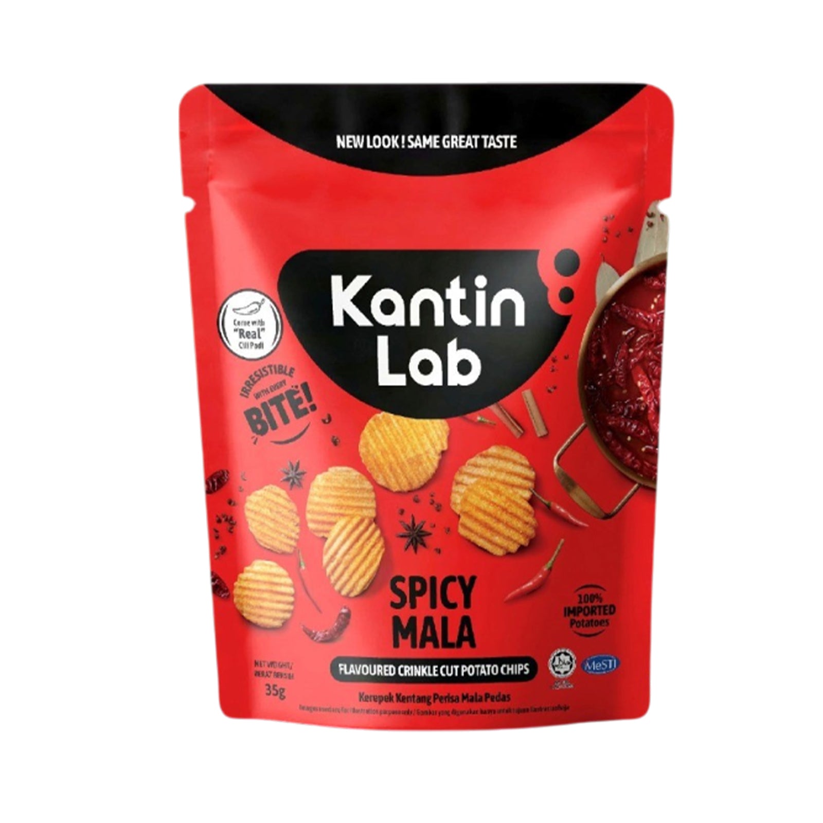 Kantin Lab Spicy Mala Crinkle Cut Potato Chips 35g
