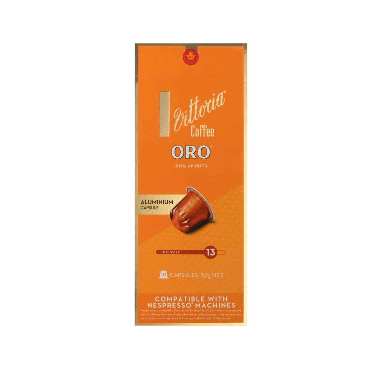 Vittoria Nespresso Compatible Capsules Oro 10pcs/pack