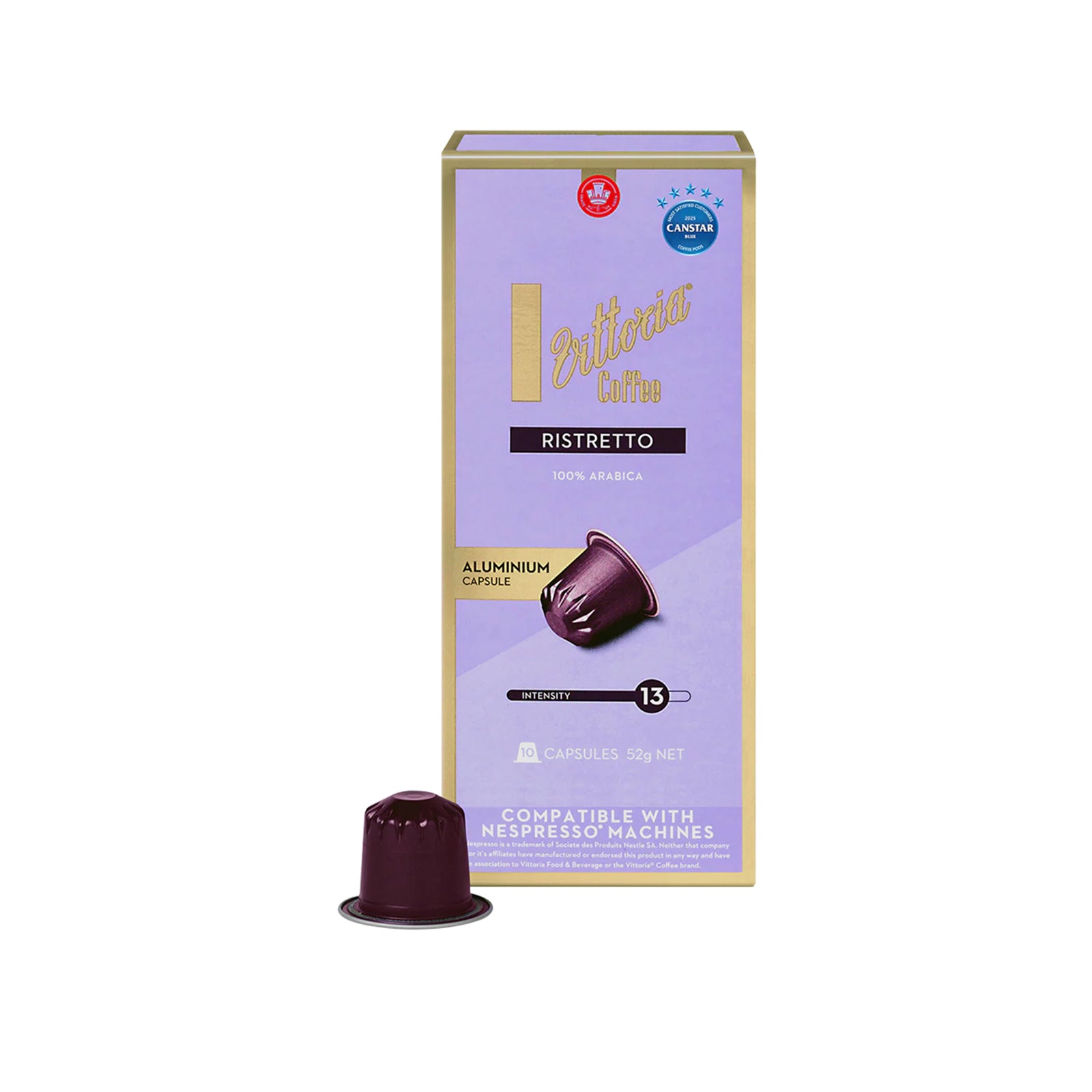 Vittoria Nespresso Compatible Capsules Ristretto 10pcs/pack