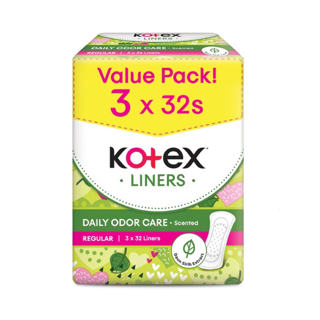 Kotex Fresh Liner Regular Daun Sirih 32sheets x 3
