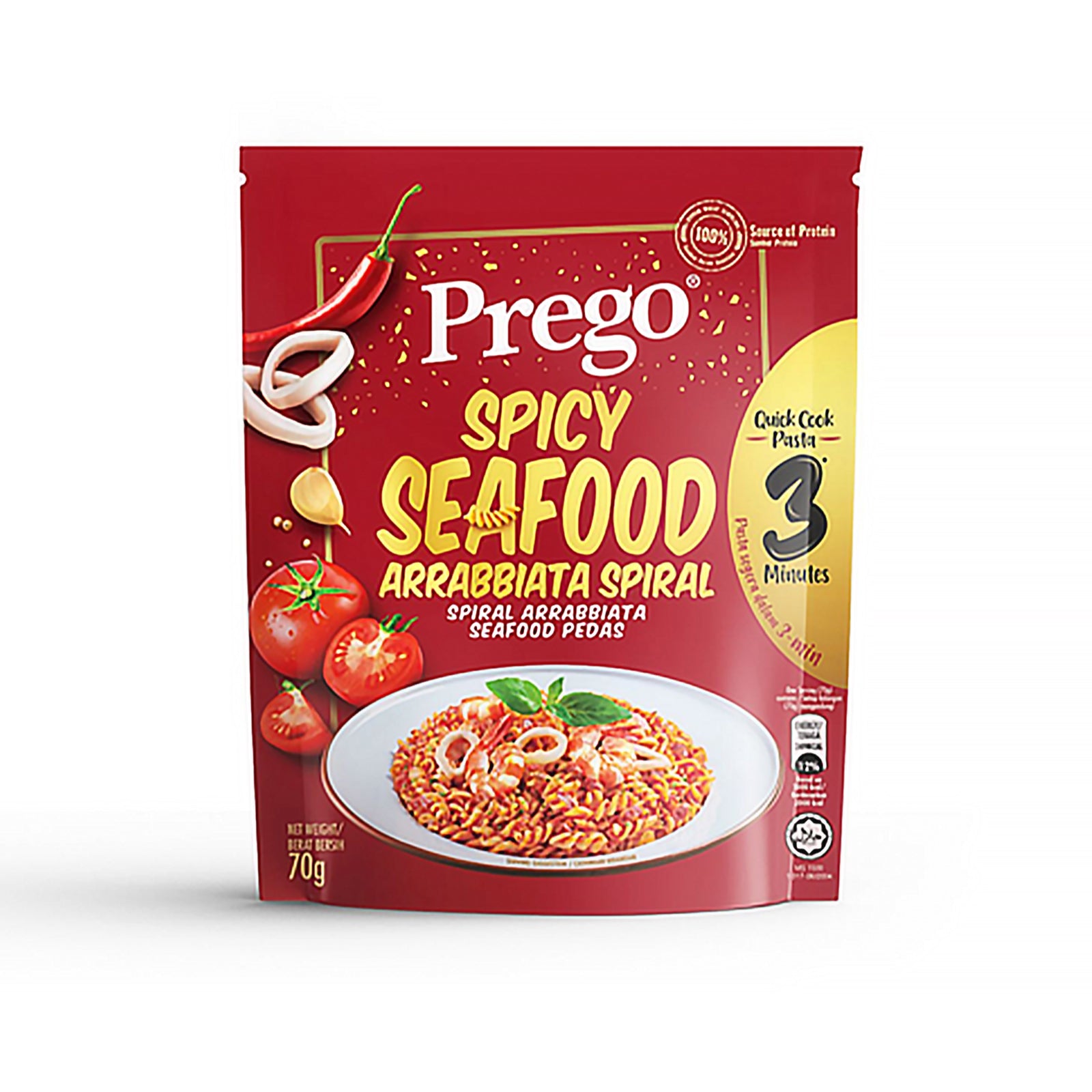 Prego Spicy Seafood Arrabiata Spiral 70g