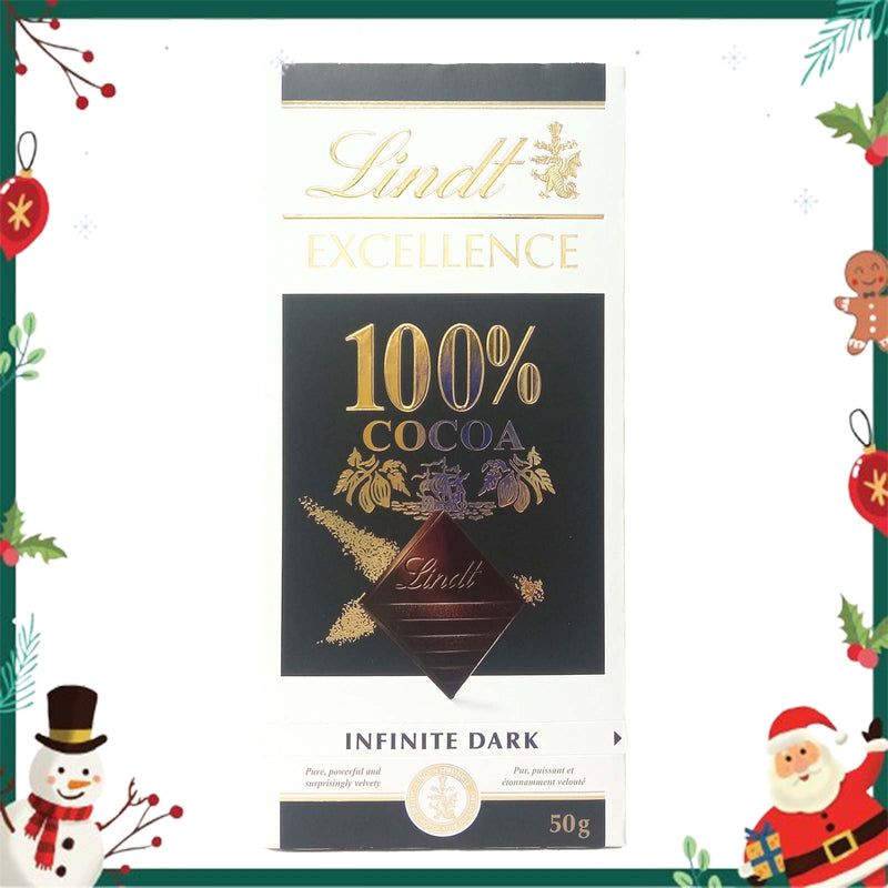 Lindt Excellence Dark 100% Cocoa Chocolate Bar 50g