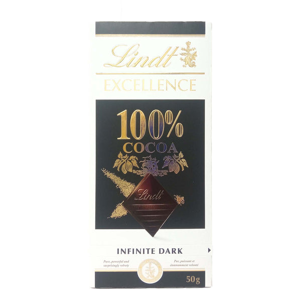 Lindt Excellence Dark 100% Cocoa Chocolate Bar 50g (highest price)