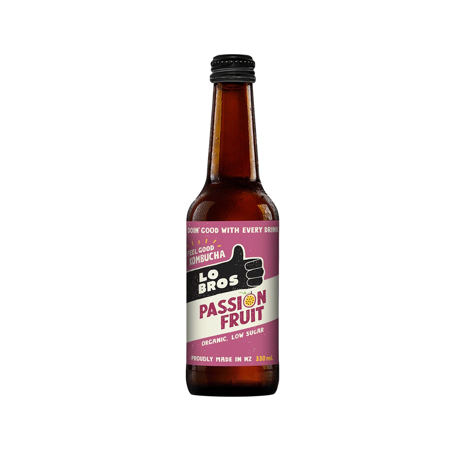 Lo Bros Raspberry Passionfruit Kombucha 330ml
