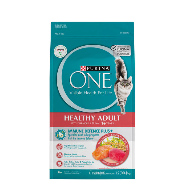 Purina One Healthy Adult Salmon and Tuna Dry Cat Food 1.2kg (highest price)