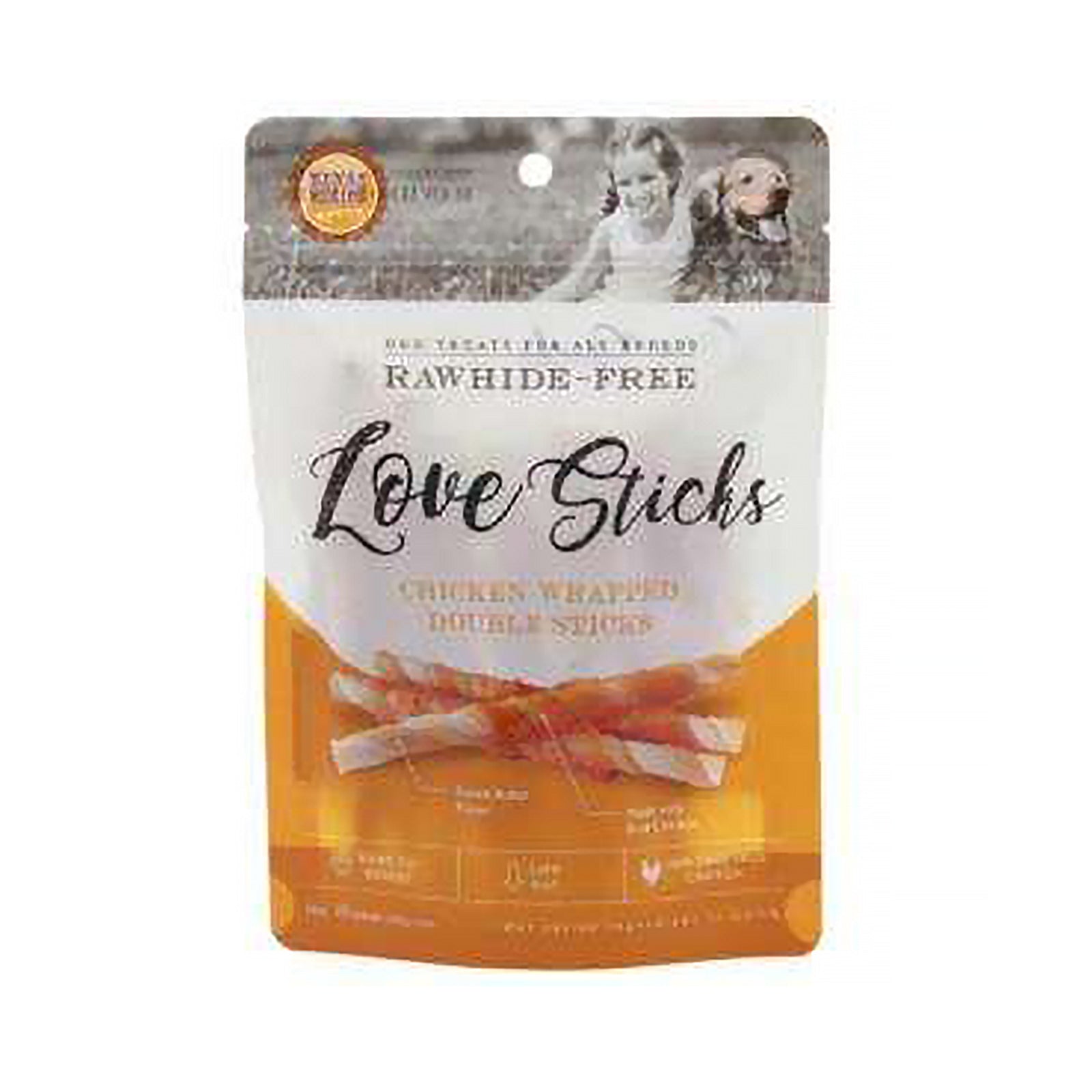 Love Chicken Wrapped Double Stick Dog Treat 146g