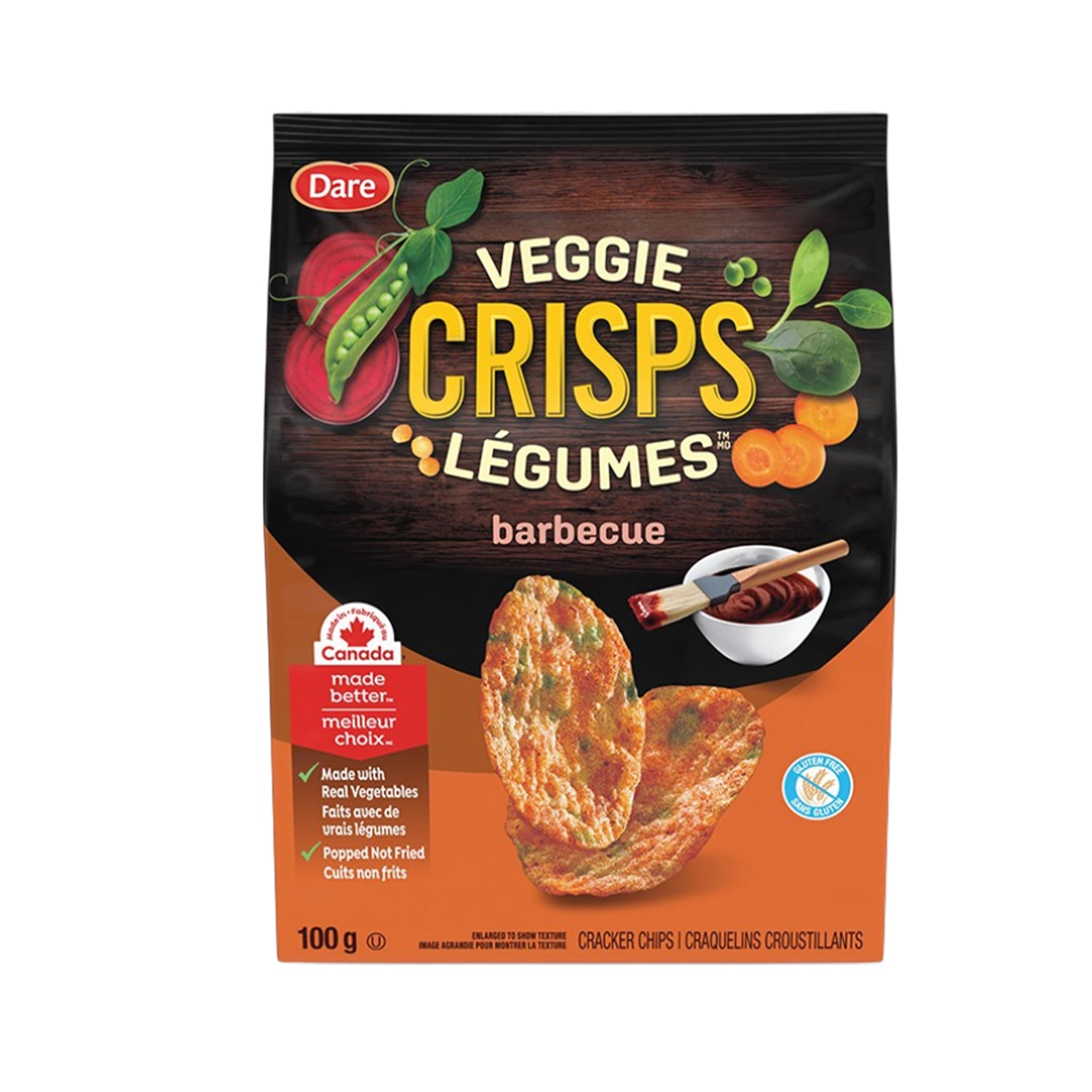 Dare Food Veggie Crisps Legume BBQ 100g