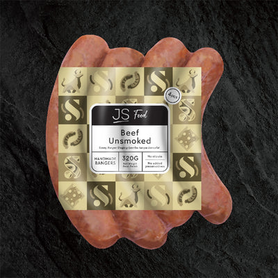 JS Meats Unsmoked Beef Banger Sausage 4pcs/pack