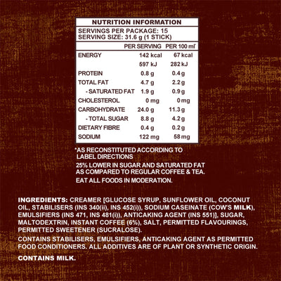 Old Town Salted Caramel Flavoured Instant 3 in 1 Premix White Coffee 31.6g x 15