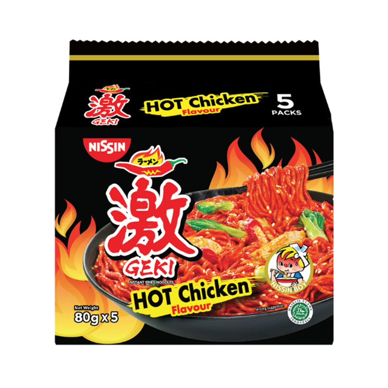 Nissin Geki Hot Chicken Flavour Instant Noodle 80g x 5