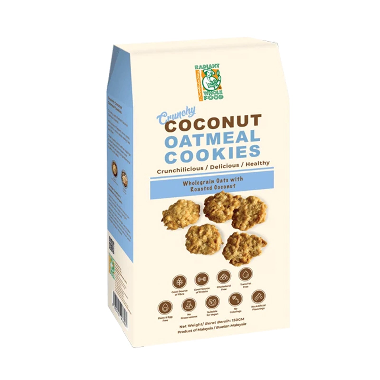 Radiant Crunchy Coconut Oatmeal Natural Cookies 150g