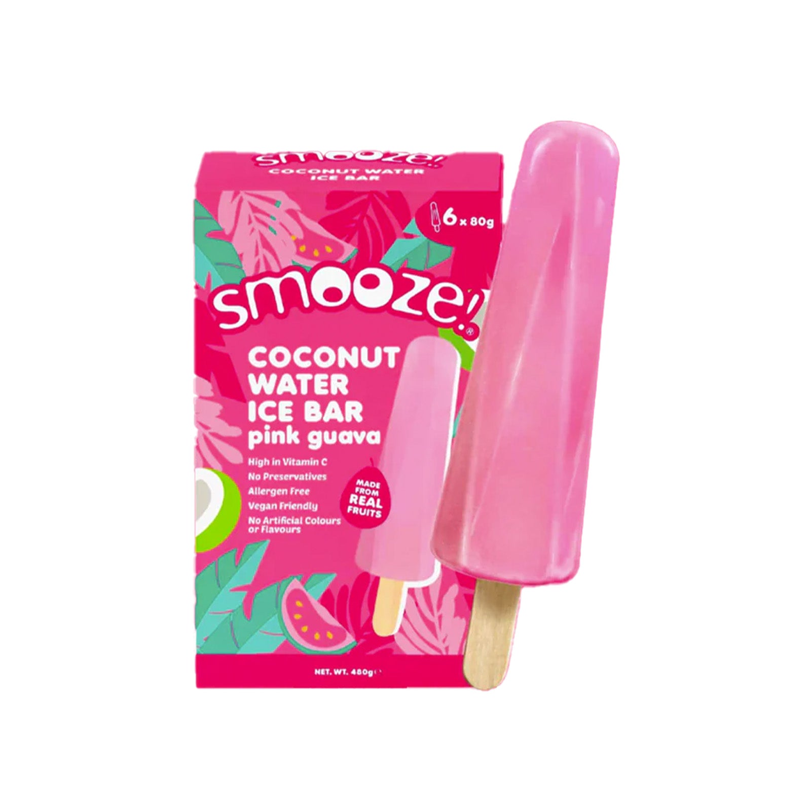 Smooze Coconut Pink Guava 80g x 6