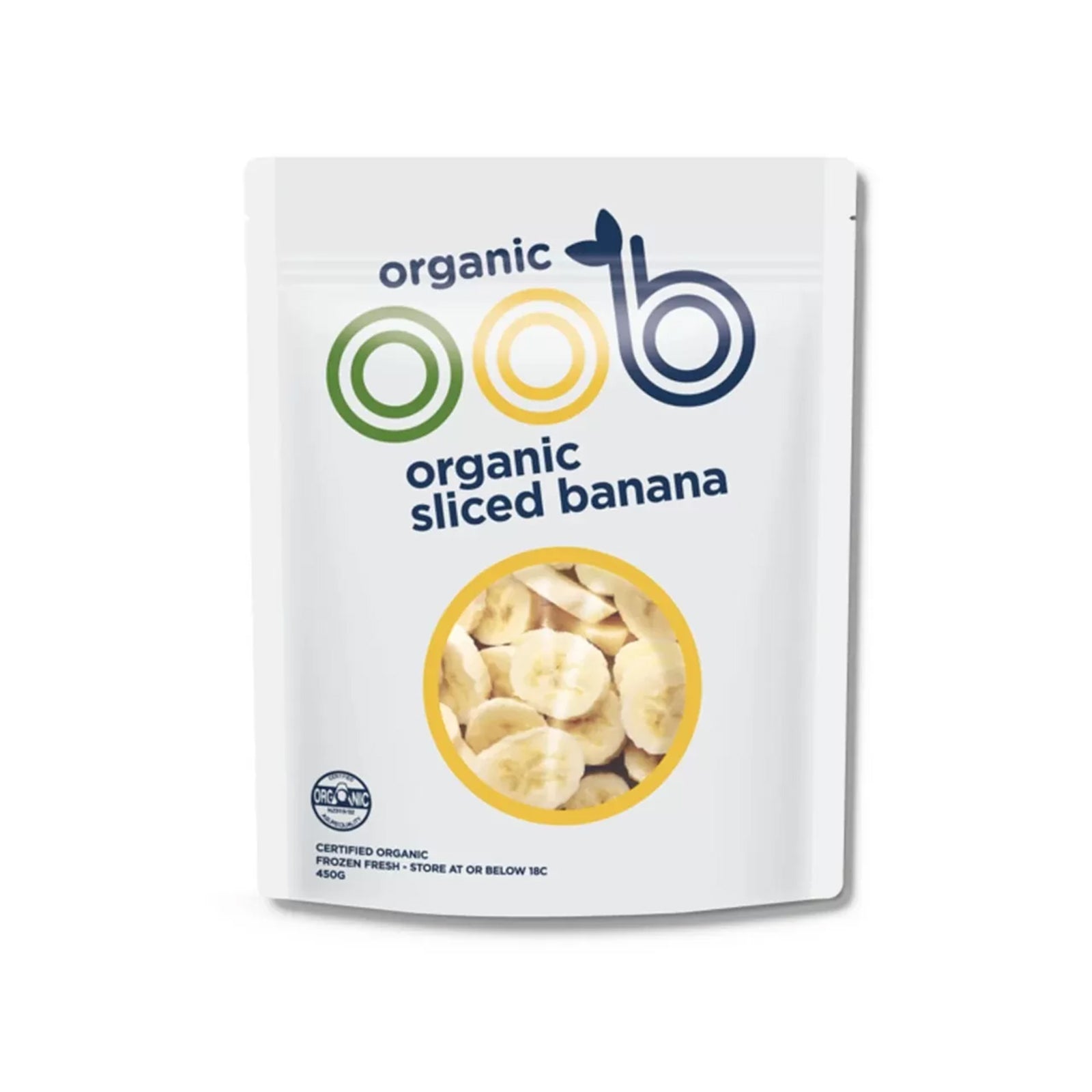 OOB Organic Sliced Banana 450g
