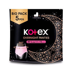 Kotex Overnight Panties Medium to Large 5sheets