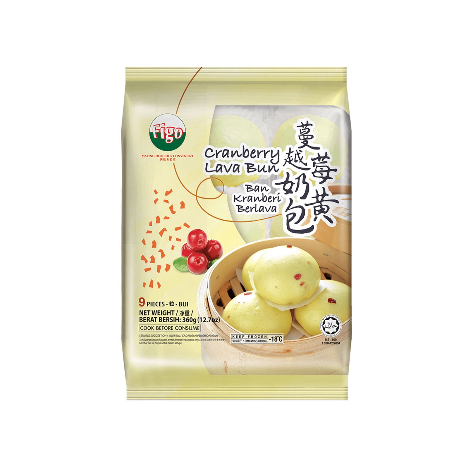 Figo Cranberry Lava Bun 360g