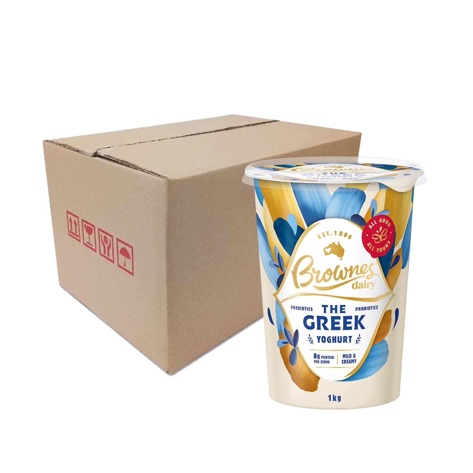 Brownes Greek Style Yoghurts 1kg