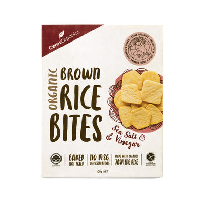 Ceres Organic Rice Bites Sea Salt and Vinegar 100g