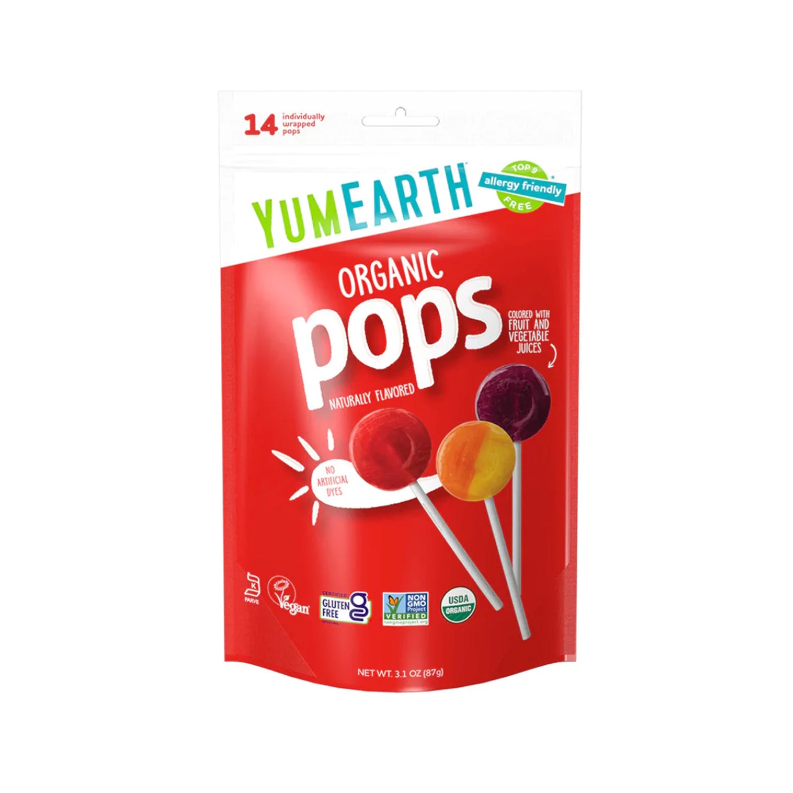 Yum Earth Lollipops Assorted 87g