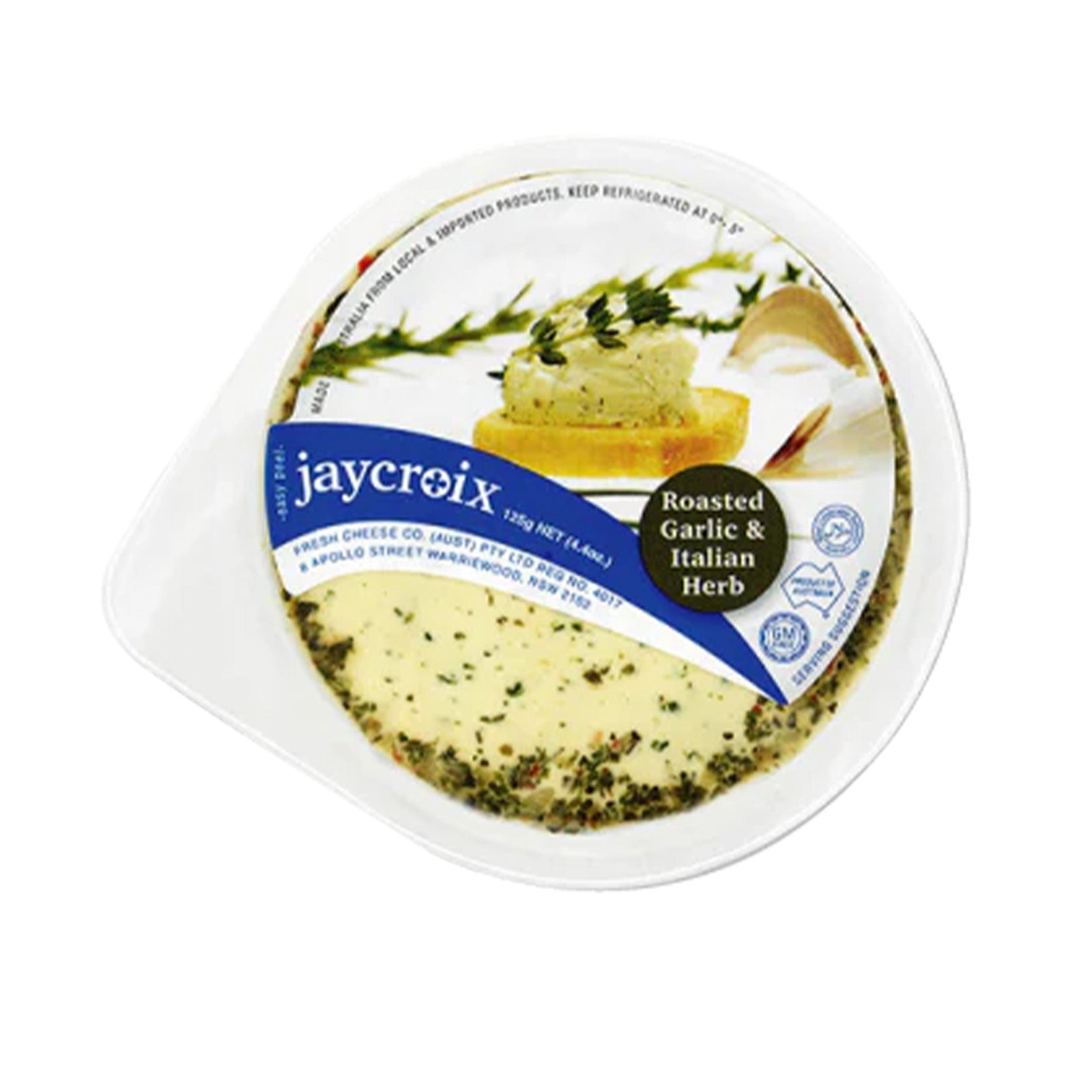 Jaycroix Garlic Italian Herb Cream Cheese 125g