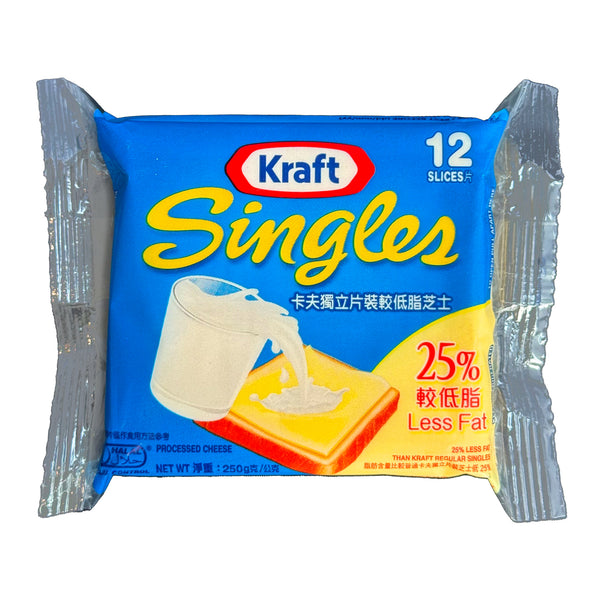 Kraft Singles 25% Less Fat Cheese Slice 250g (highest price)
