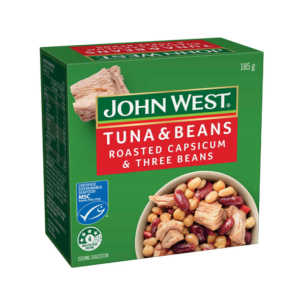 John West Tuna & Beans Roasted Capsicum & Three Beans 185g